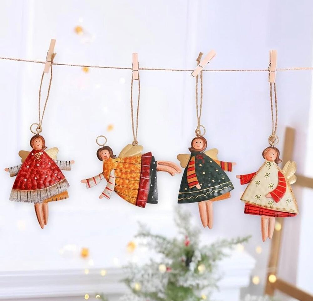 4 WickedAF Angel Themed Christmas Ornaments